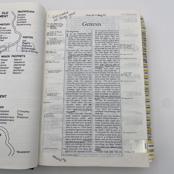 Thompson Chain Reference Bible NIV Frank Charles Thompson 1983 Red Hardcover Tab - Picture 7 of 9